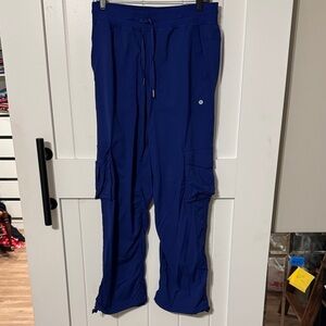 Lululemon Blue Dance Studio Cargo Relaxed Fit Athletic Pants Medium